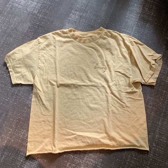 Brandy Melville Tops - Brandy Melville yellow honey tee size small